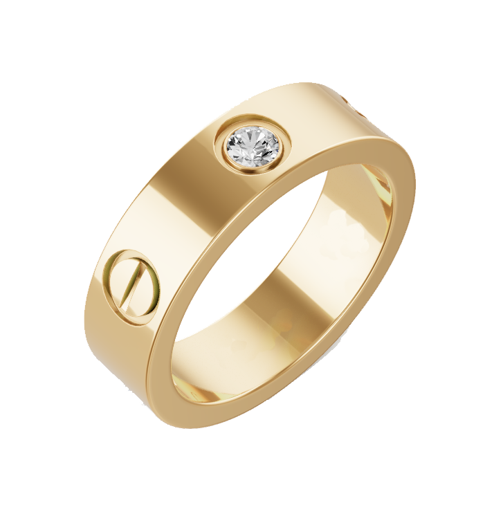 RayRay 3 Stone LOVE Rings (thick)