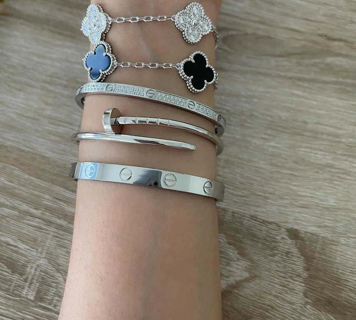 RayRay Stone Nail Bangle (thick)