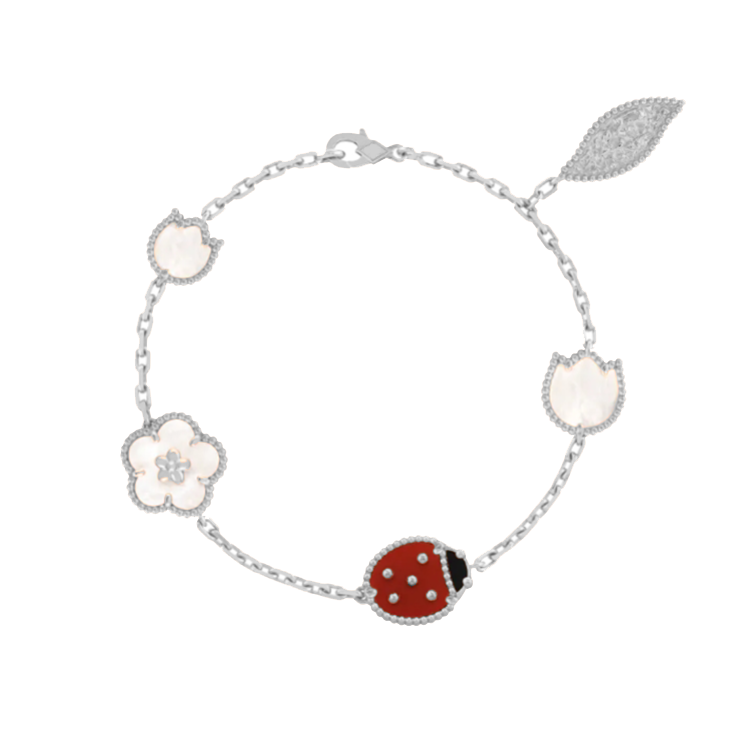 RayRay Lucky Ladybug Bracelet - Silver