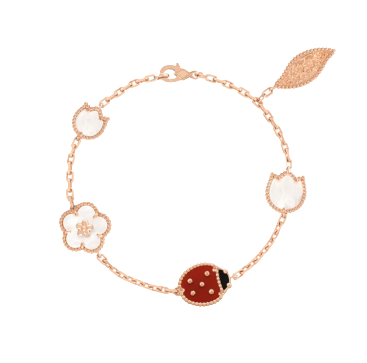 RayRay Lucky Ladybug Bracelet - Rose Gold