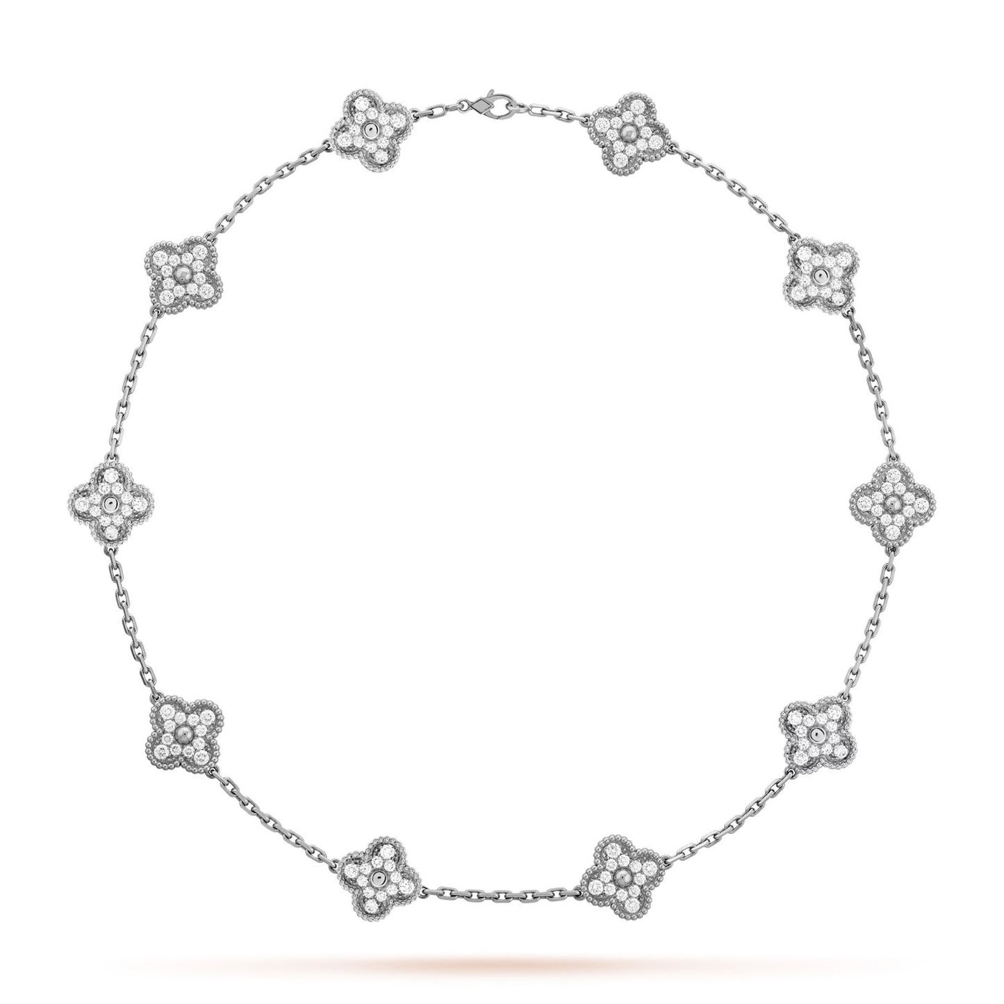 RayRay Full Stone Necklace — Sliver