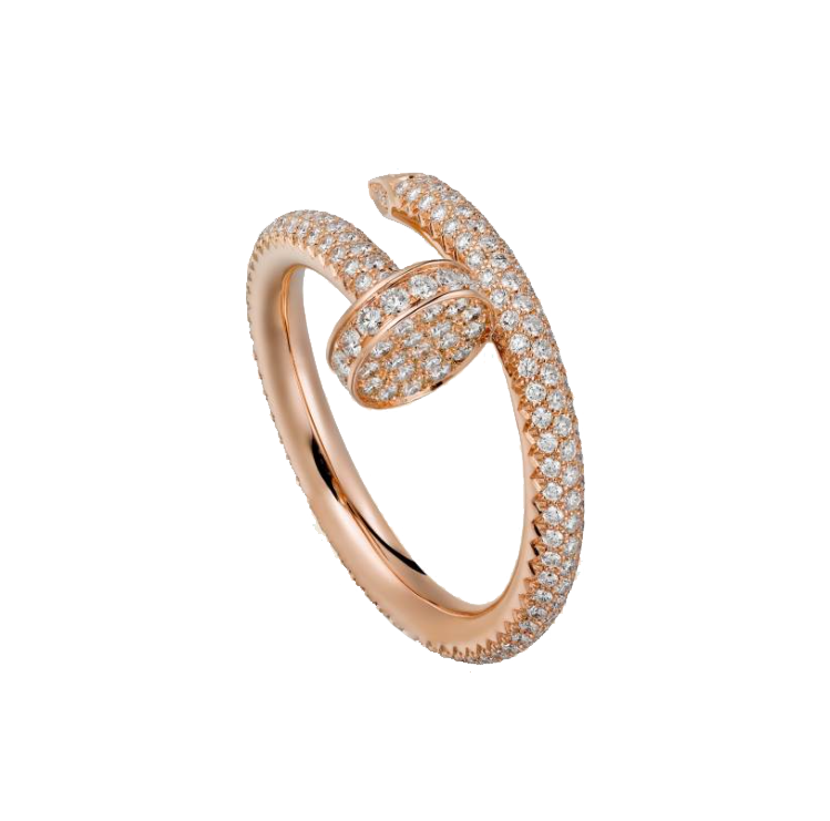 RayRay Full Stone Nail Ring - Rose Gold