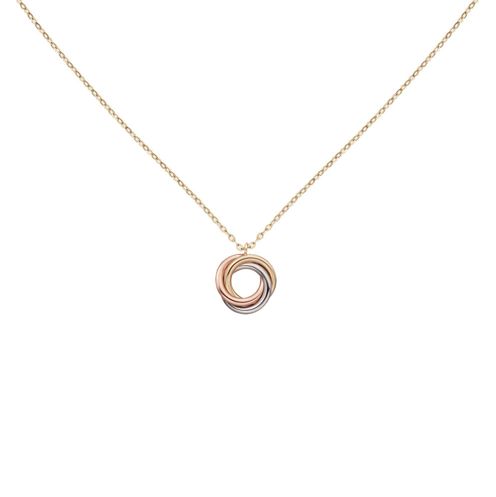 RayRay Full Stone Tricolor Ring Necklace