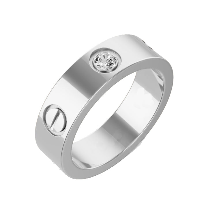 RayRay 3 Stone LOVE Rings (thick)